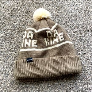 Dakine Tan pouf knit retro beanie